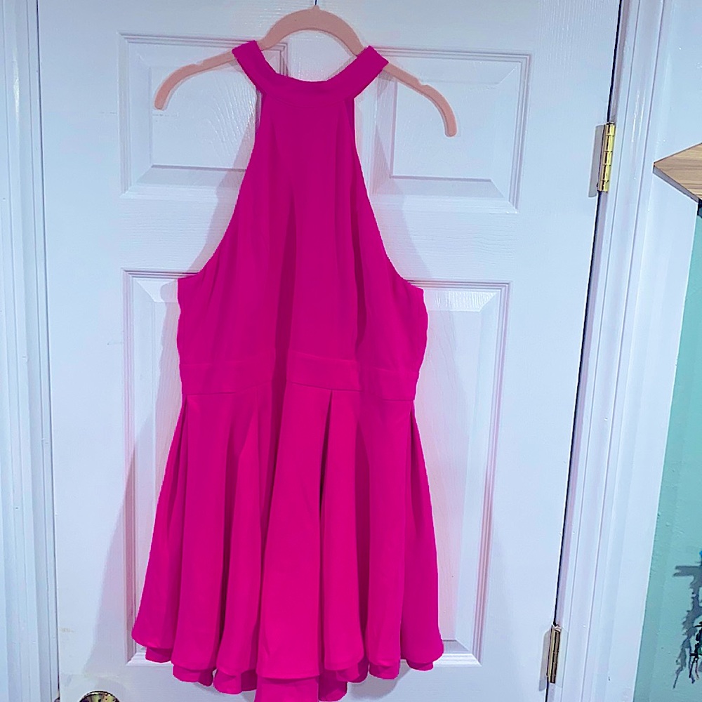 FashionNOVA Aspen Pink Fit and Flare Mini Dress. Size XL